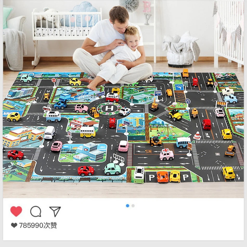 Baby Game Map Child Educational Toy Cars