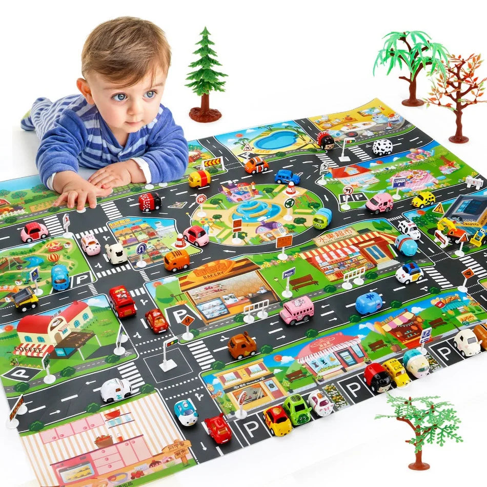 Baby Game Map Child Educational Toy Cars