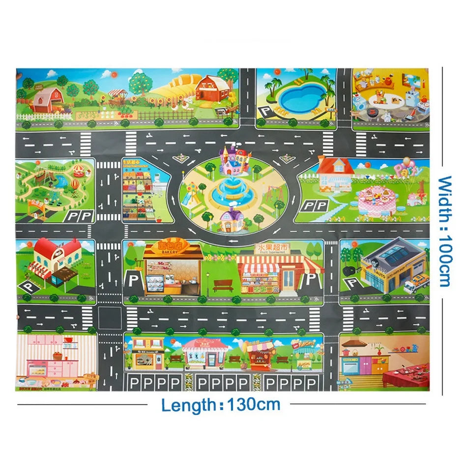 Baby Game Map Child Educational Toy Cars