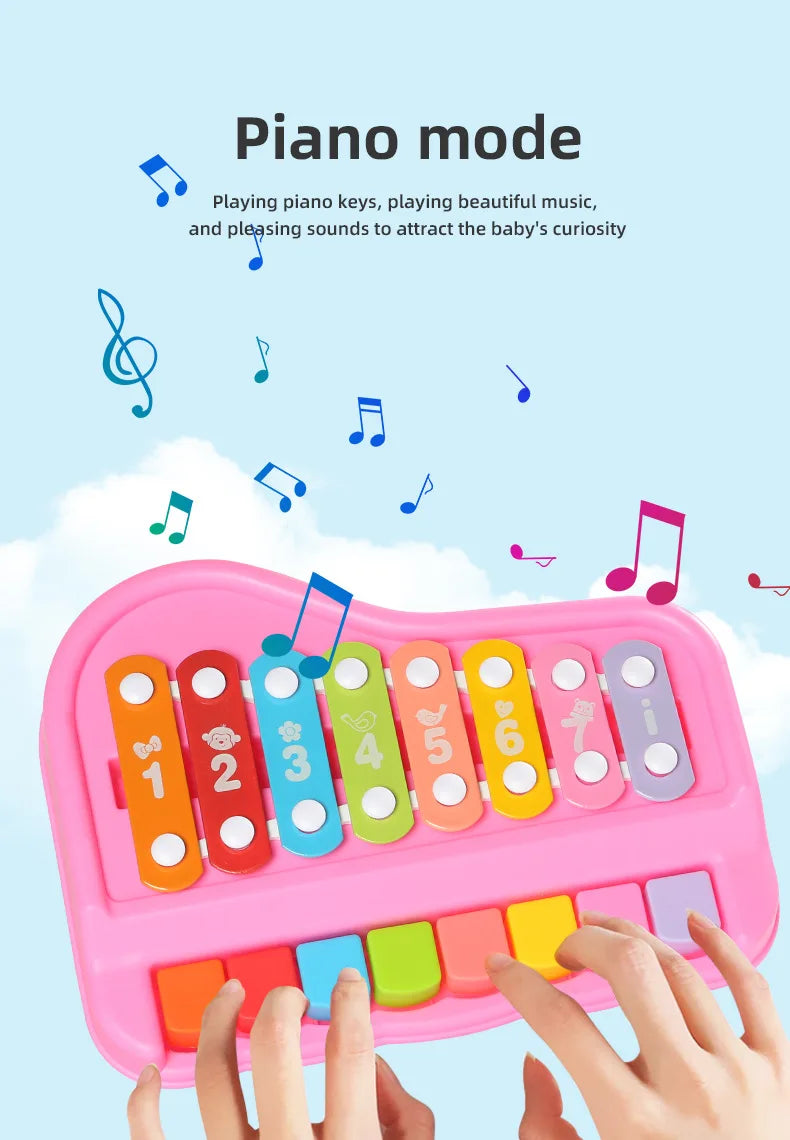 2 in 1 Baby Music  Educational Games Travel Toys for Toddler