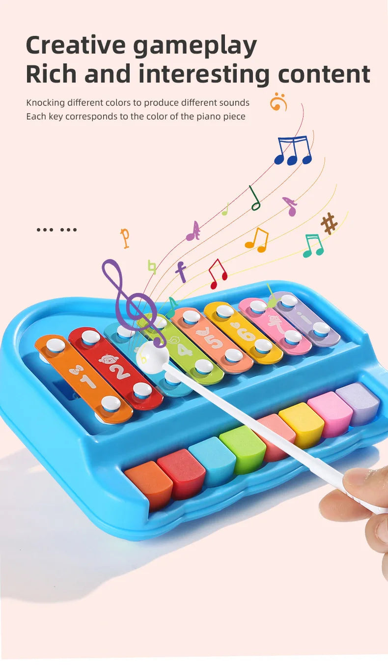 2 in 1 Baby Music  Educational Games Travel Toys for Toddler