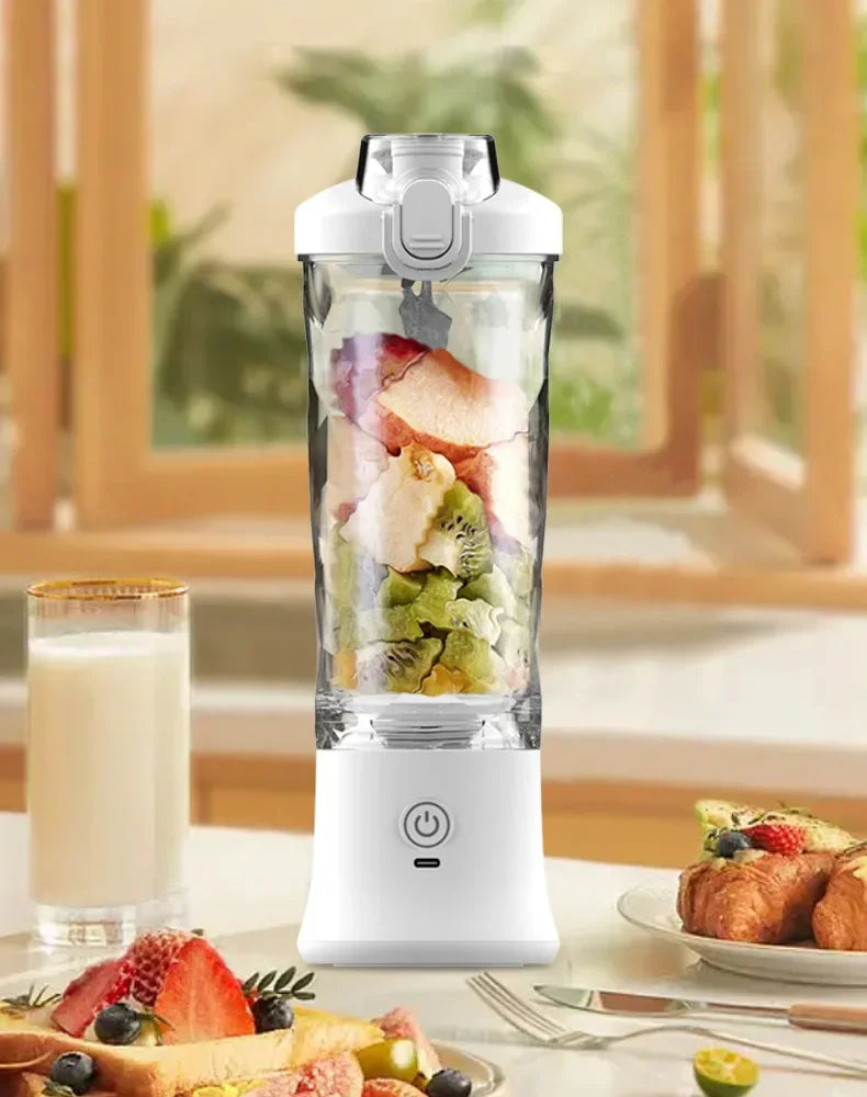 Portable Blender 600ML Electric Juicer Fruit Mixers 4000mAh USB Rechargeable Smoothie Blender Mini Personal Juicer Cup