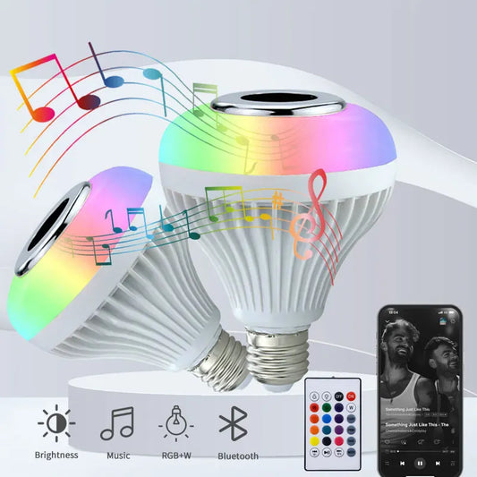 RGB Smart Bluetooth Speaker Music Bulb Colorful Stage Light Bulb