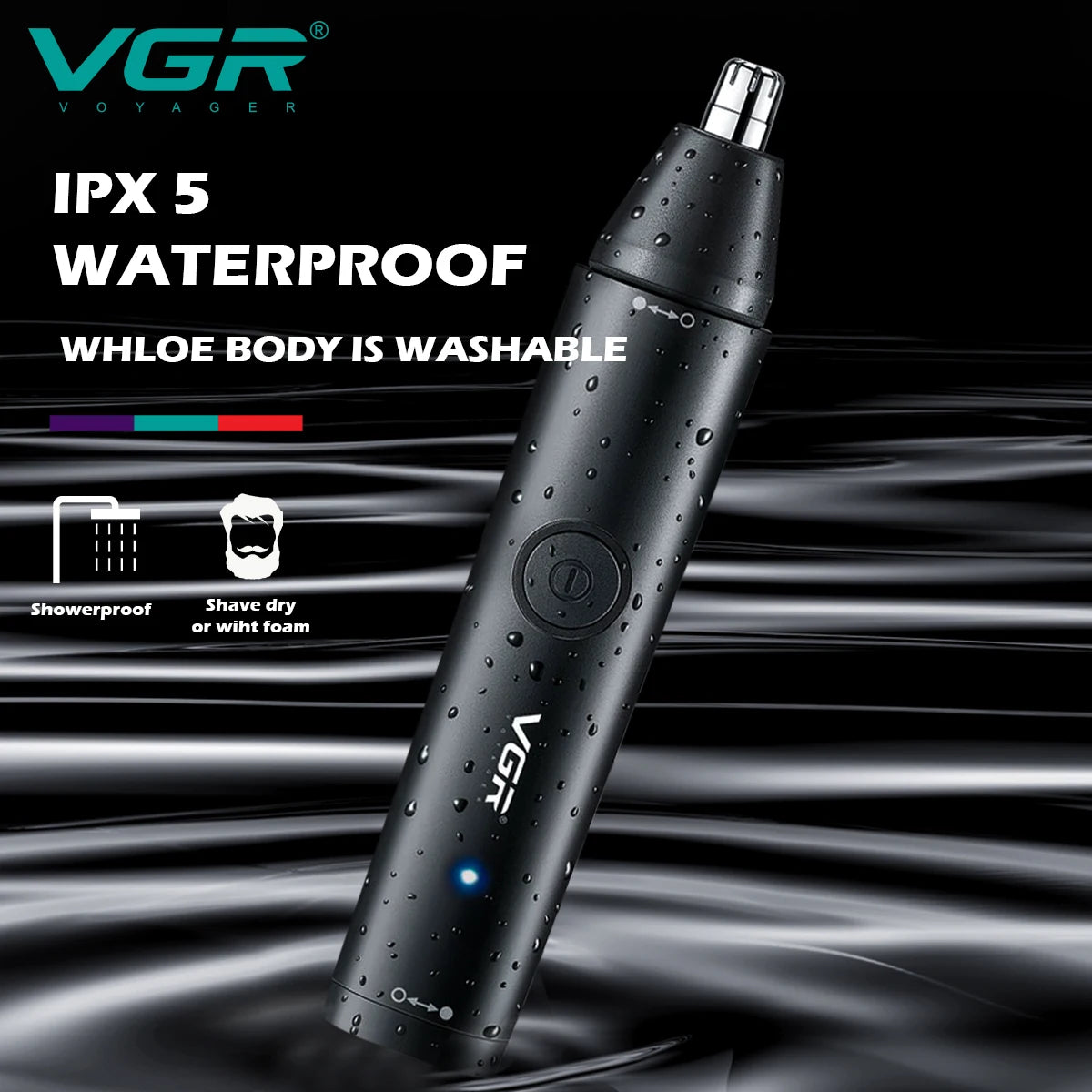 VGR Professional Nose Hair Trimmer Mini Hair Trimmer Electric Nose Trimer